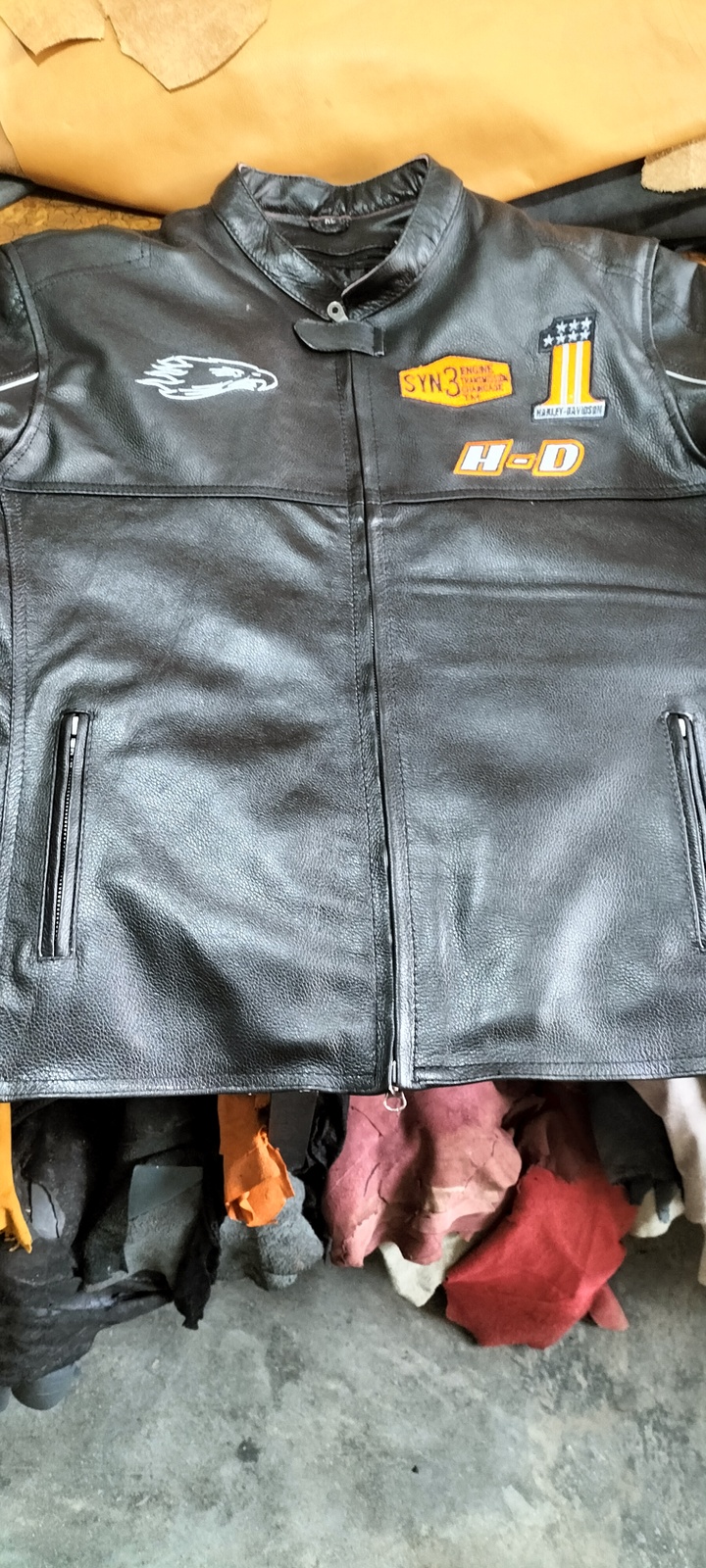 Men's Harley Davidson fashion hot Motorcycle  Real Leather Jacket