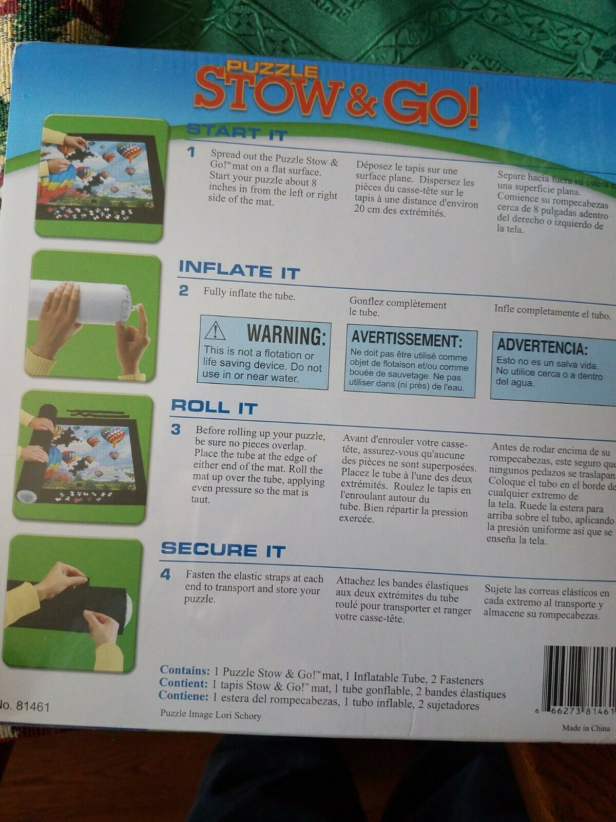 Ravensburger Puzzle Stow & Go Mat Holds 1500 pieces 46X26 Original