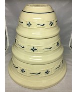 Longaberger 1991 Vintage Mixing Bowl Set  Woven Traditions Blue Roseville, OH  - $97.95
