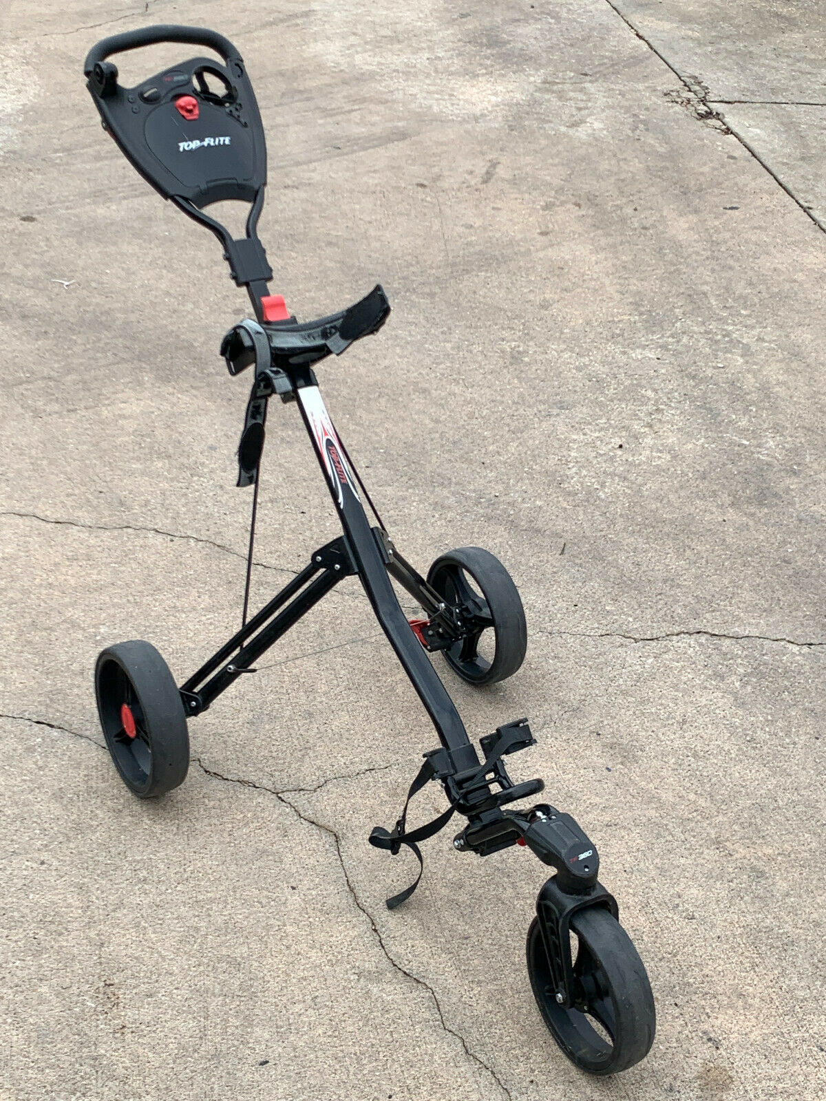 Top Flite TF360 Golf Push/Pull Cart 3 Wheel With Scorecard Holder Quick