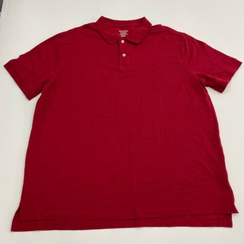 Merona Polo Shirt Men's Size 2XL XXL Short Sleeve Red Classic Fit ...