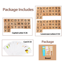 Educational Toys Alphabet Matching Letter Blocks Wooden HDS0852 - $22.77