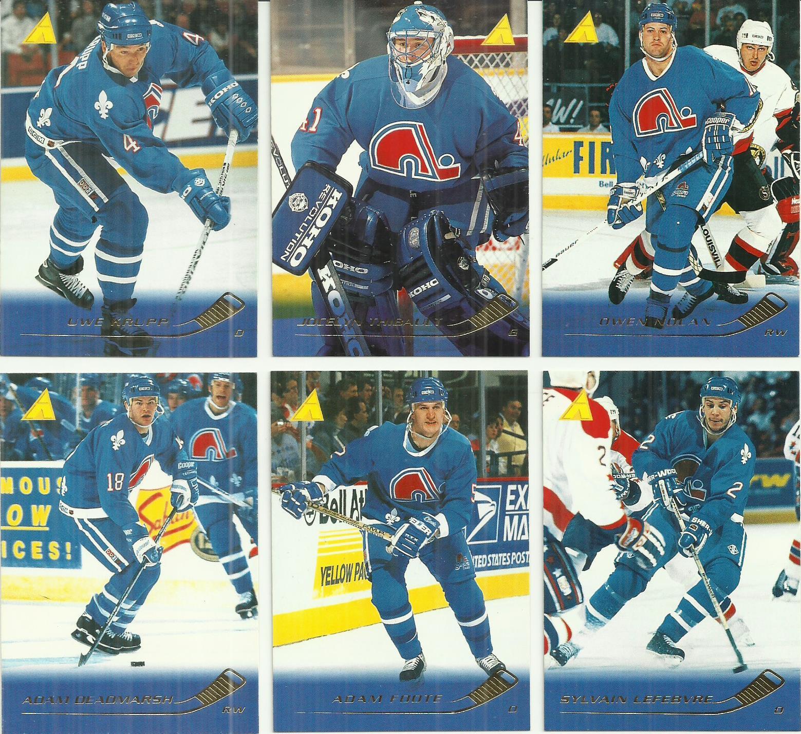  6 1995 96 Pinnacle Quebec Nordiques Complete Team Set See Scan 