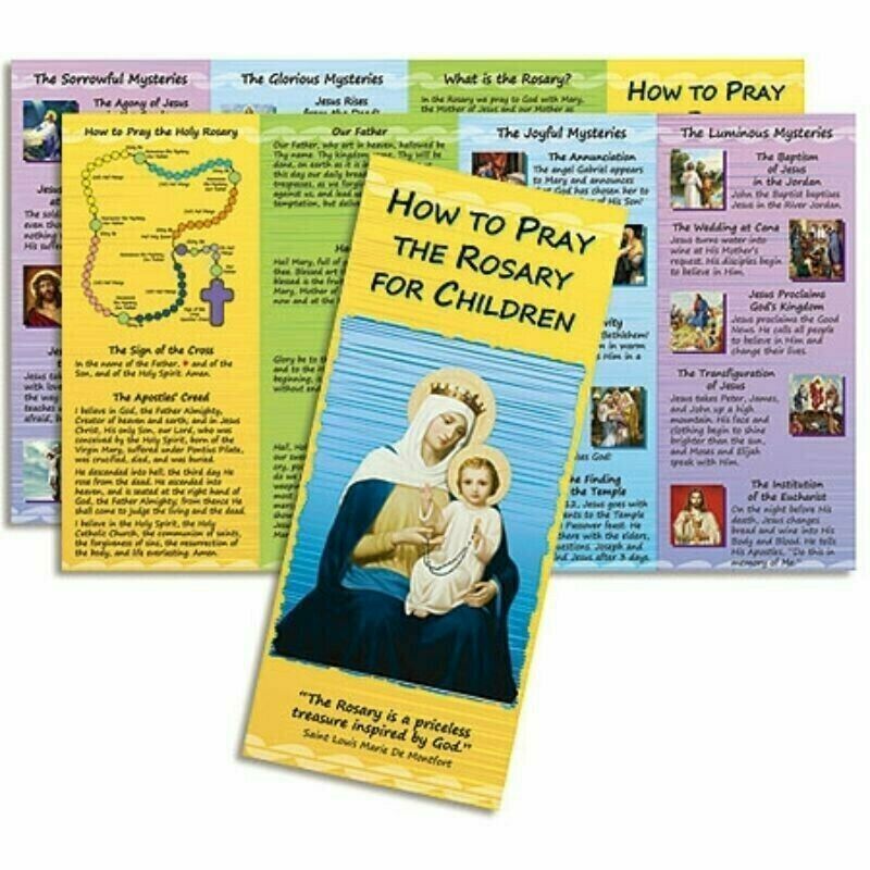 (3 Copies!) How to Pray the Rosary for Kids Children Guide Pamphlet ...