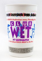 VINTAGE 1990s Pittsburgh WDVE Sandcastle Budweiser Club Wet Beer Cup