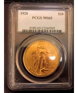 1928 20 Saint-Gaudens Gold Double Eagle MS-65 PCGS - $3,141.59