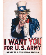 I Want You Army Vintage 8X10 Color Political Memorabilia Photo  - $5.99