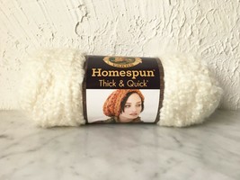 Homespun Thick & Quick Lion Brand Super Bulky Yarn - 1 Skein Color Dove #437 - $10.40