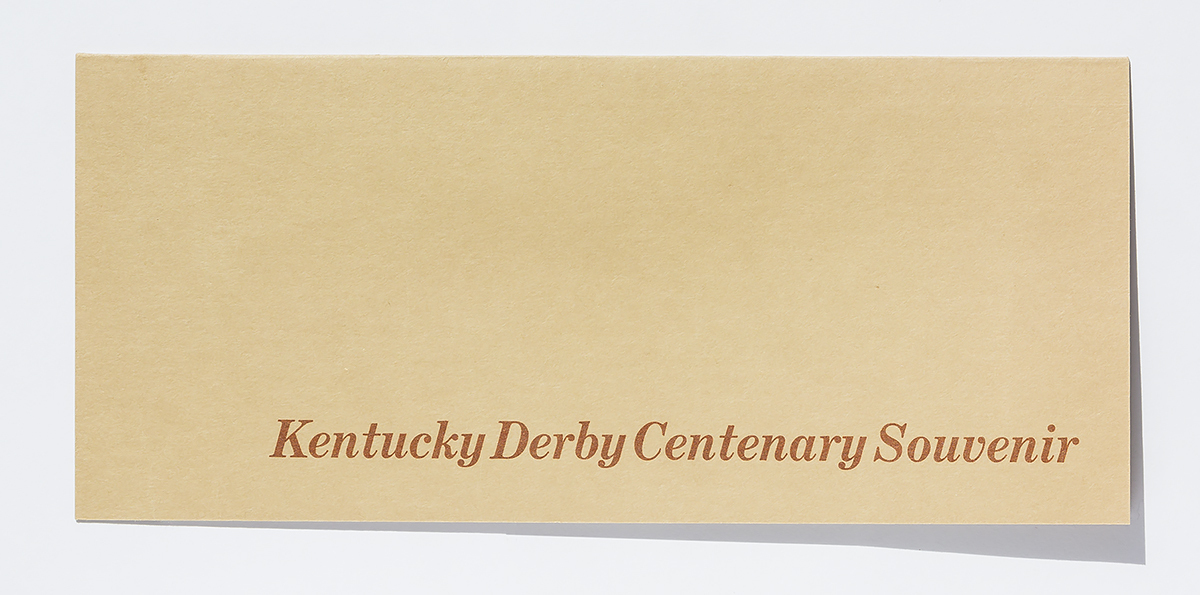 Kentucky Derby Racing Stamp, First Day of Issue, Cover 100th day