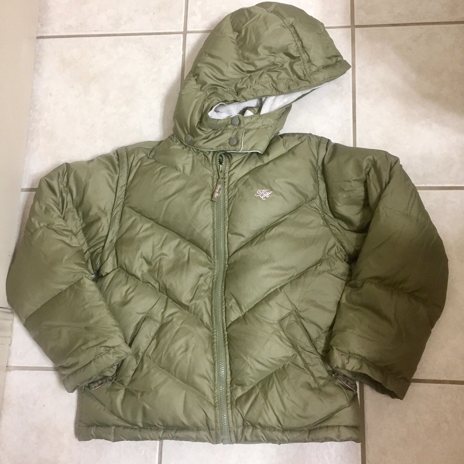 Tommy Hilfiger Women’s Puffer Jacket Down Ski Coat Green Size Large ...