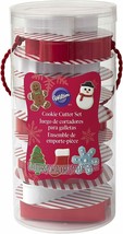 10-Piece Christmas Cookie Cutter Set Star Snowflake Tree Snowman Stocking Sleigh - $10.73