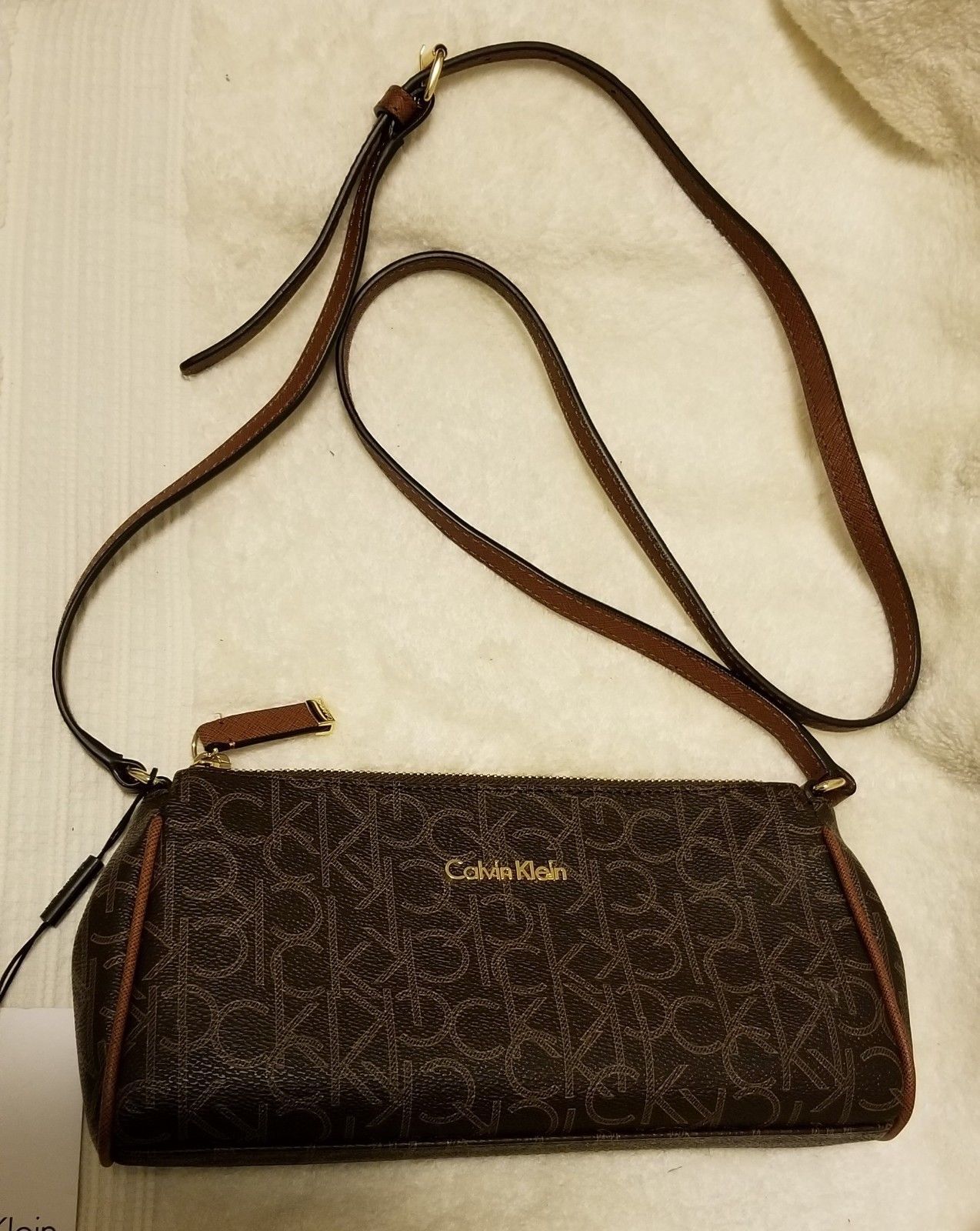 calvin klein logo purse