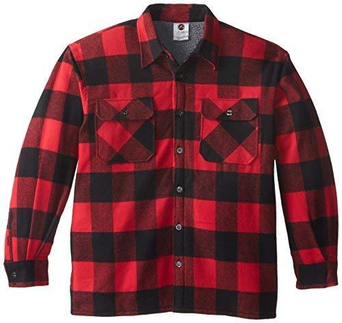 Buffalo Plaid Sherpa Lined Jacket, Red, Medium - Fashion