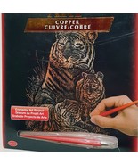 Tiger Mother Cubs Royal Langnickel Engraving Art  Copper Art Project 2013  - $14.99