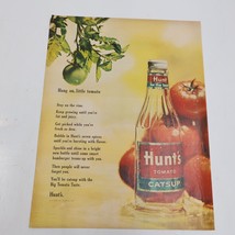 1964 Hunt's Tomato Catsup Big Tomato Taste Chrysler Plymouth Print Ad 10.5x13.5 - $4.50