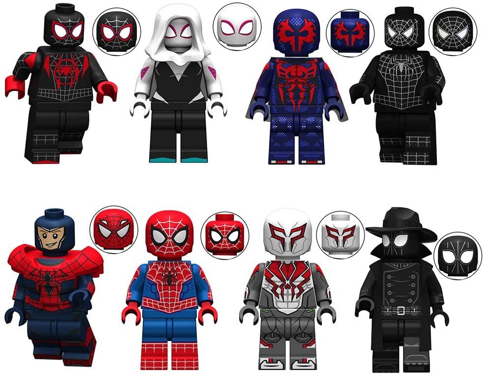8pcs/Set Marvel Spider Man Suprehero Mini Set Build Blocks Toys for Kids Adult