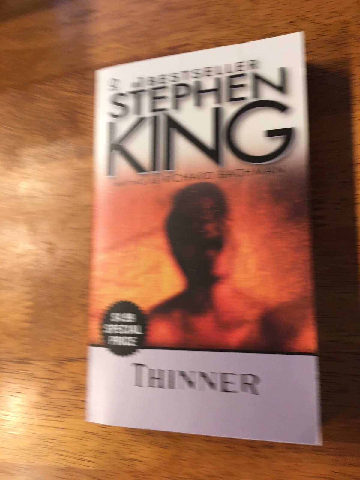 Thinner Stephen King Paperback, Very Good Condition Fiction