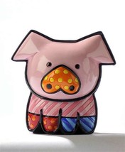 Romero Britto Miniature Pig- Pearle Figurine #331386 Rare Retired 3D Collectible