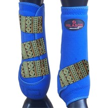 Hilason Horse Medicine Sports Boots Rear Leg Royal U-/NTB - $55.39+