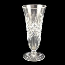 Waterford Ireland Crystal Cut Glass Footed Vase Flared Criss-Cross Fan 7... - $42.08