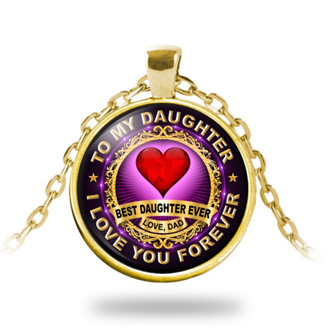 TO MY DAUGHTER Necklace Birthday Present For Daughter Gifts For