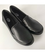 DR SCHOLLS Oceana Womens Size 7.5M Black Slip On Wedge Heel Loafer Shoes - $22.07