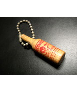 Carstairs White Label Blended Whiskey Key Chain Wooden Bottle with Red P... - $7.99