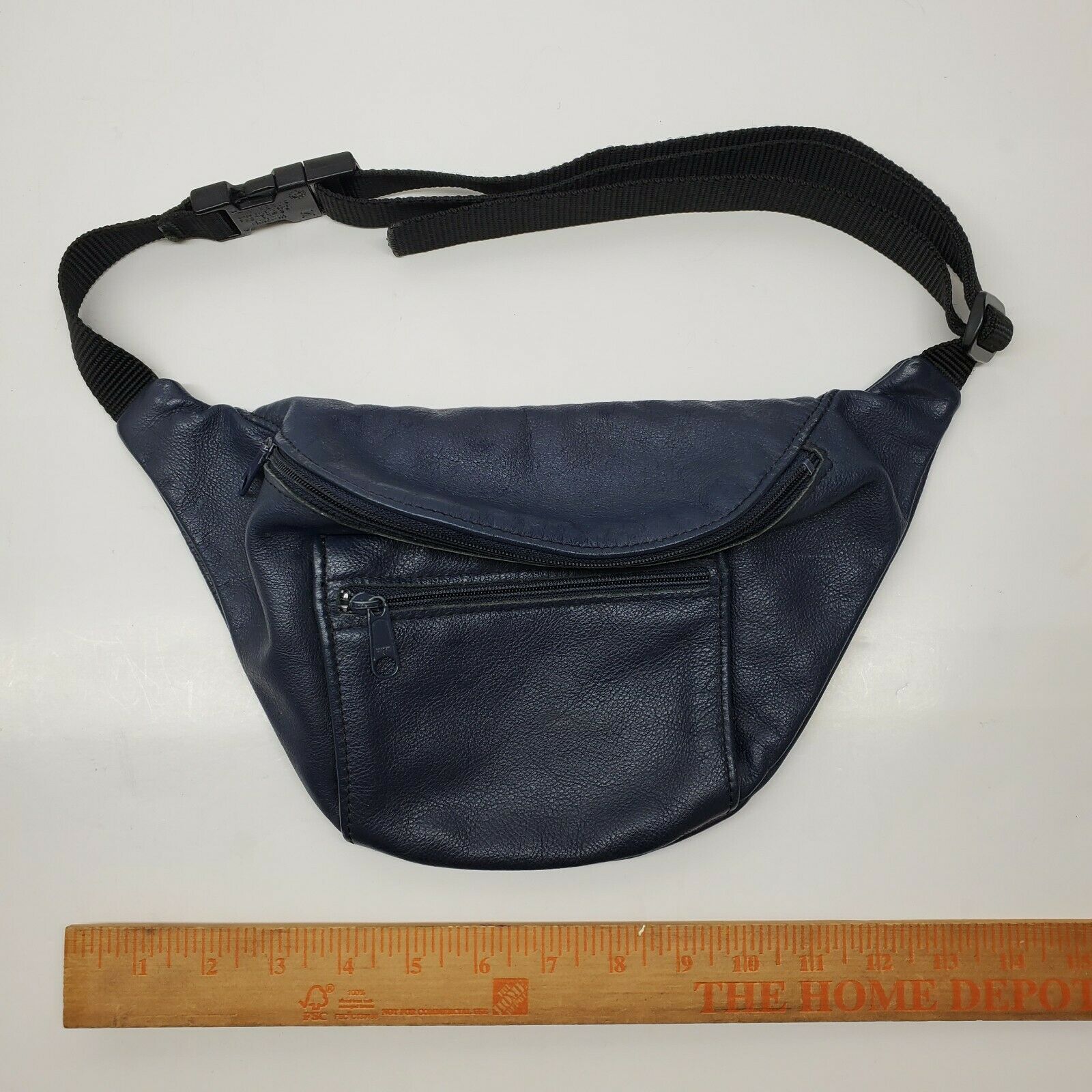 Northstar Leather Fanny Bag Waist Pack Dark Blue Leather Purse Vintage ...