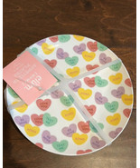 Elum Valentines day Heart Print Love Messages Plates 7.5” set of 4  - $34.99