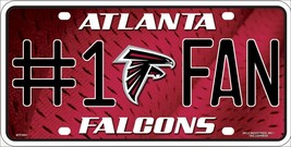 Atlanta Falcons #1 Fan Metal Embossed License Plate - $14.84