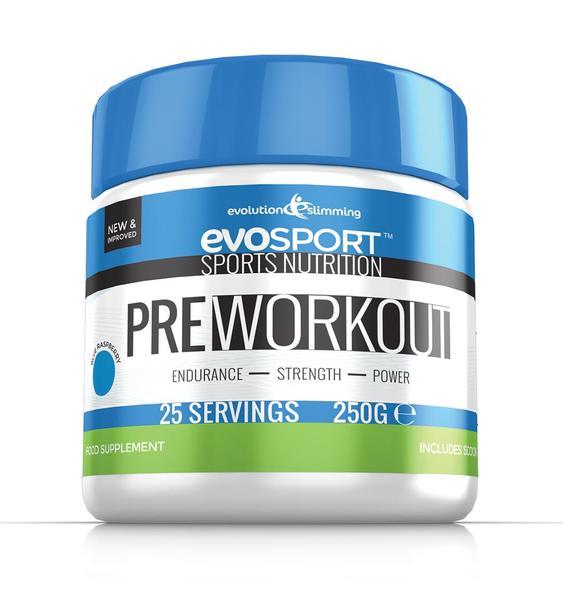 EvoSport Pre-Workout Powder Blue Raspberry
