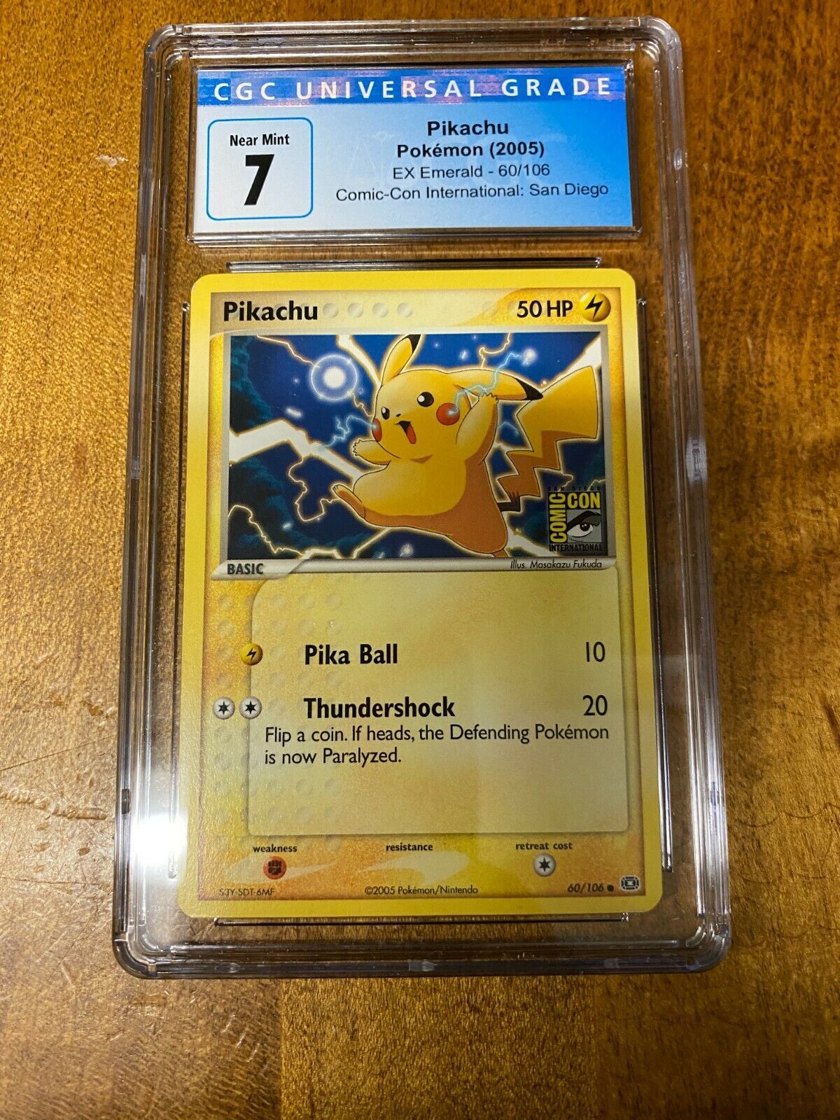 Pikachu - 60/106 - (San Diego Comic Con) Common Promo Pokémon Card *CGC ...