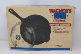 Wagner’s 1891 Original Cast Iron Chicken Fryer w/ Glass Lid #1288 NOS - $249.99