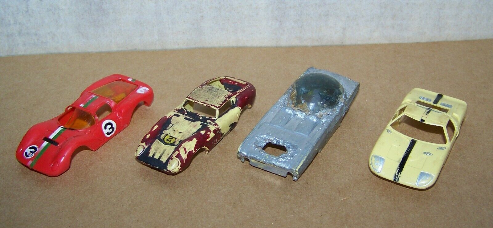 Vintage original Aurora T-jet slot car dino ford gt daytona junk body ...