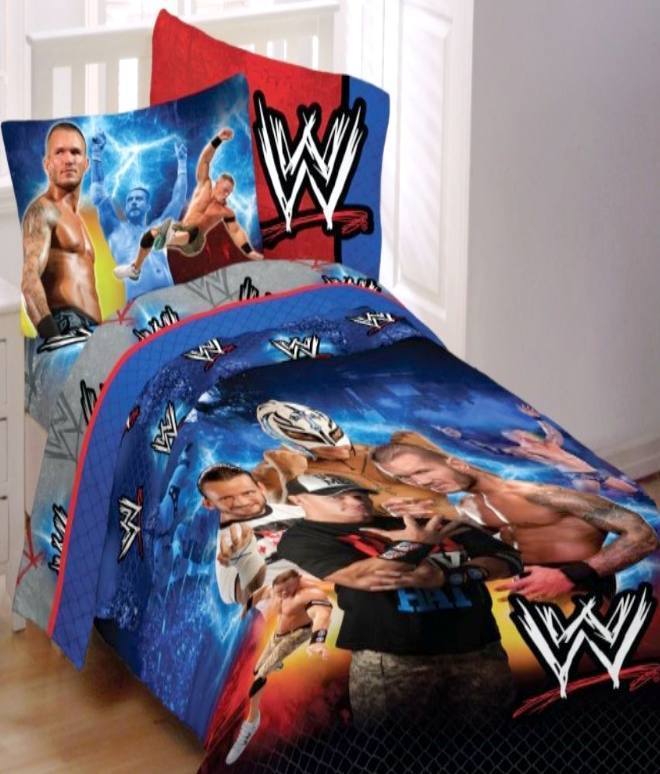 WWE WRESTLING CHAMPIONS FULL COMFORTER SHEETS 5PC BEDDING ...