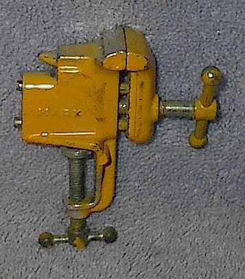 marx miniature cast iron toy tool bench vise - cast iron