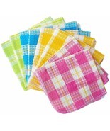 Nice! Set of 8 Cotton 13&quot;x13&quot; Colorful Boho Dishcloths Kitchen Towels - $29.95