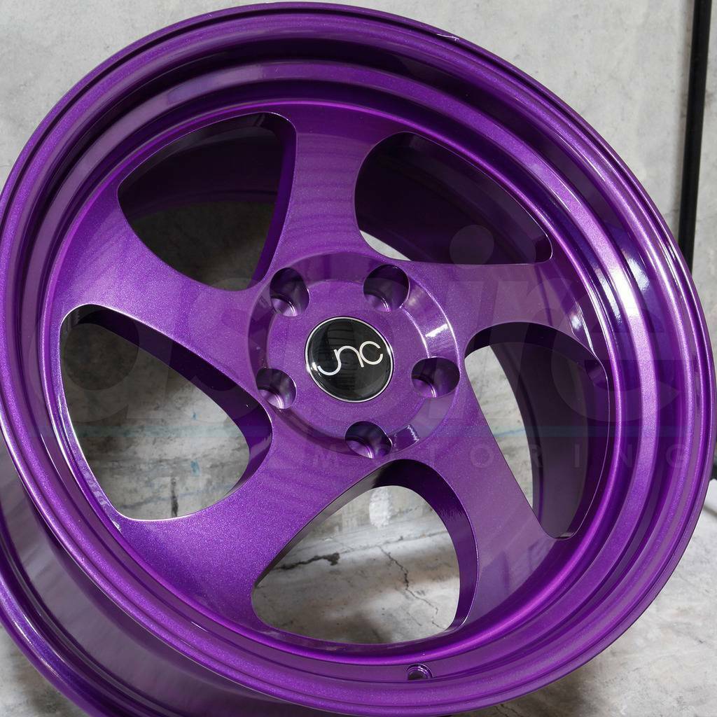 One 17x8 JNC 034 5x100 30 Candy Purple Wheel Rims - Wheels