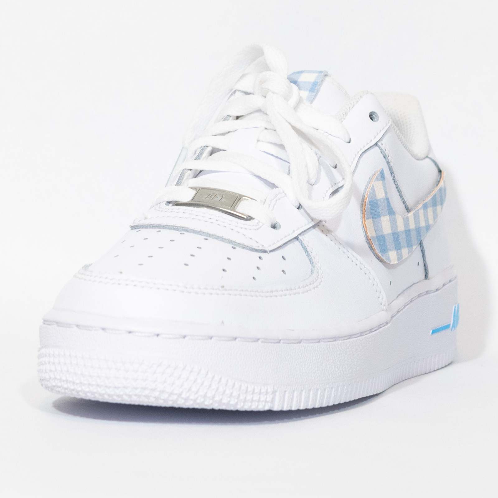 Nike Air Force 1 Custom 'Light Blue Plaid' Available in all sizes for ...