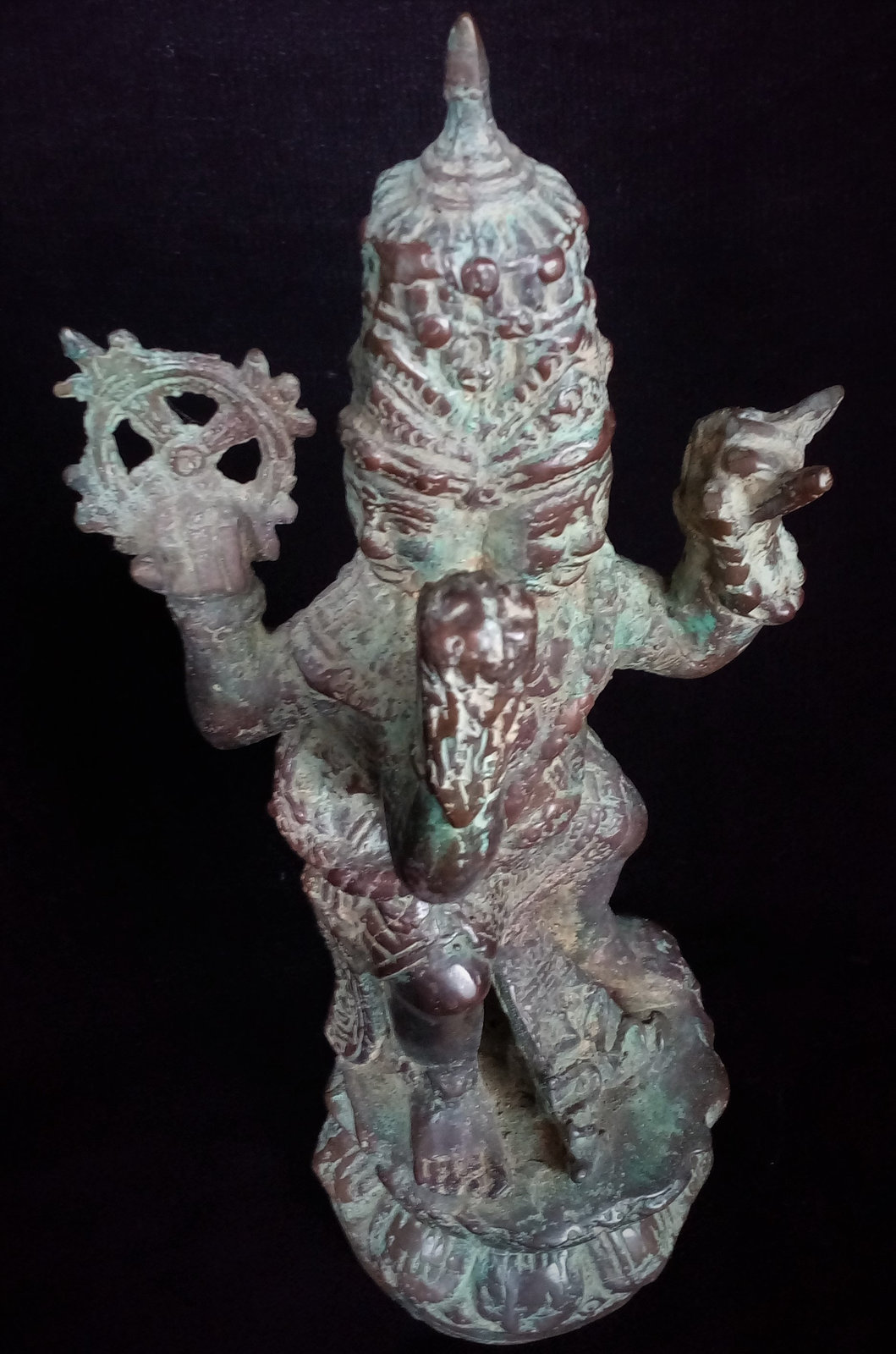 Hindu Statue Four Face Brahma God Sculpture Bronze Brass Spiritual ...