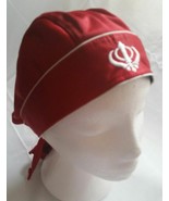 Sikh Punjabi turban Jean patka pathka Khanda bandana Head Wrap Red Colou... - $12.78
