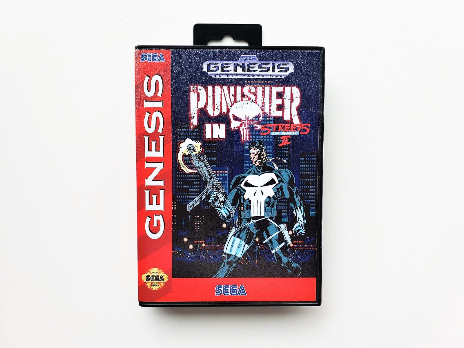 Punisher in Streets of Rage 2 - Custom Game / Case Sega Genesis Beats (USA)