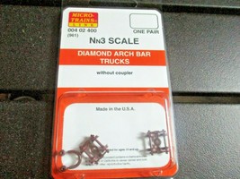 Micro-Trains Stock # 00402400 (961) Diamond Arch Bar Trucks Nn3 1 Pair image 1