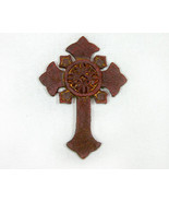 Brown Celtic Styled Ornate Inspirational Cross Frig Magnet - $4.49