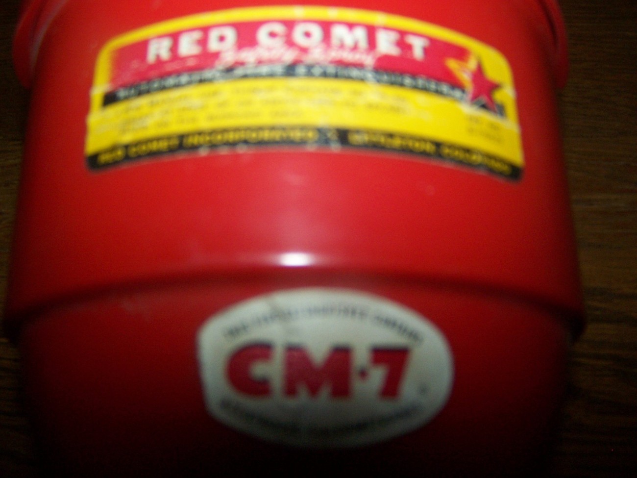Red Comet Fire Grenade Filled W/CM7 Vintage Fire Extinguisher