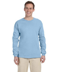 Light Blue L  Long sleeve Gildan ultra cotton T-shirt 2400 G240 G2400