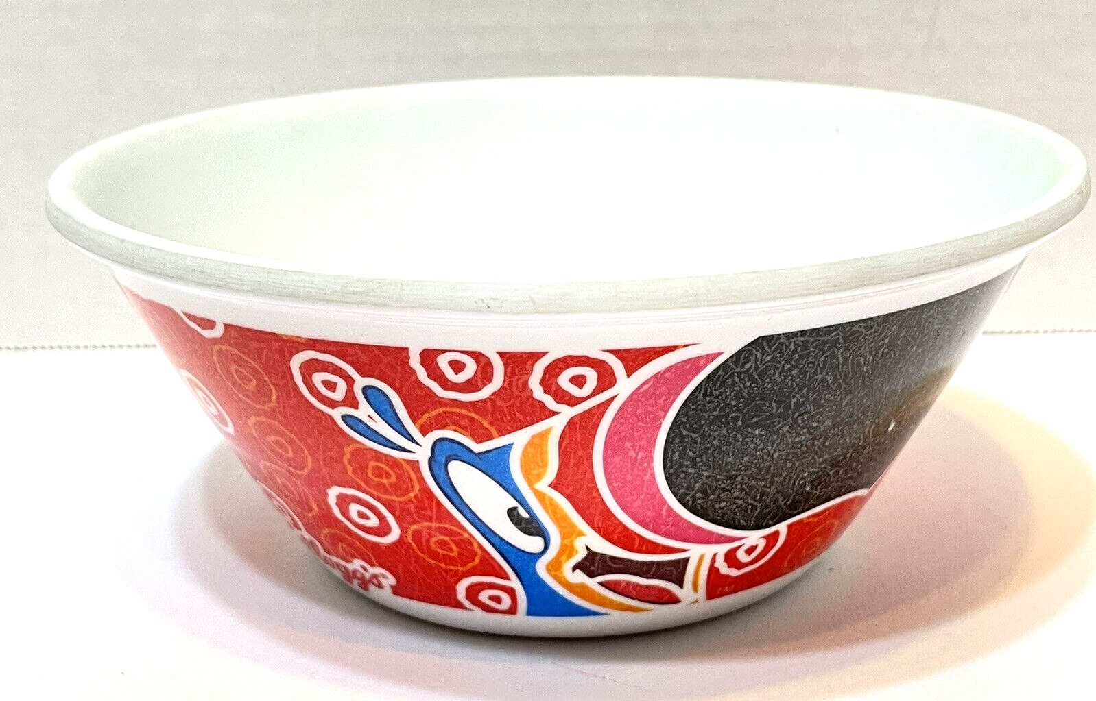 Primary image for Kelloggs Cereal Bowl 6.75" Round Fruit Loops Toucan Sam Plastic Melamine 2015
