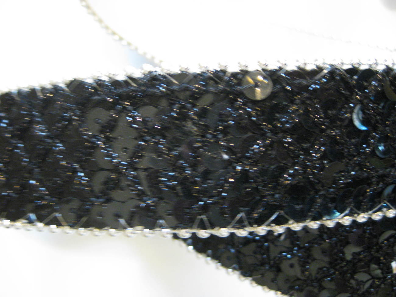 blue sequin belt