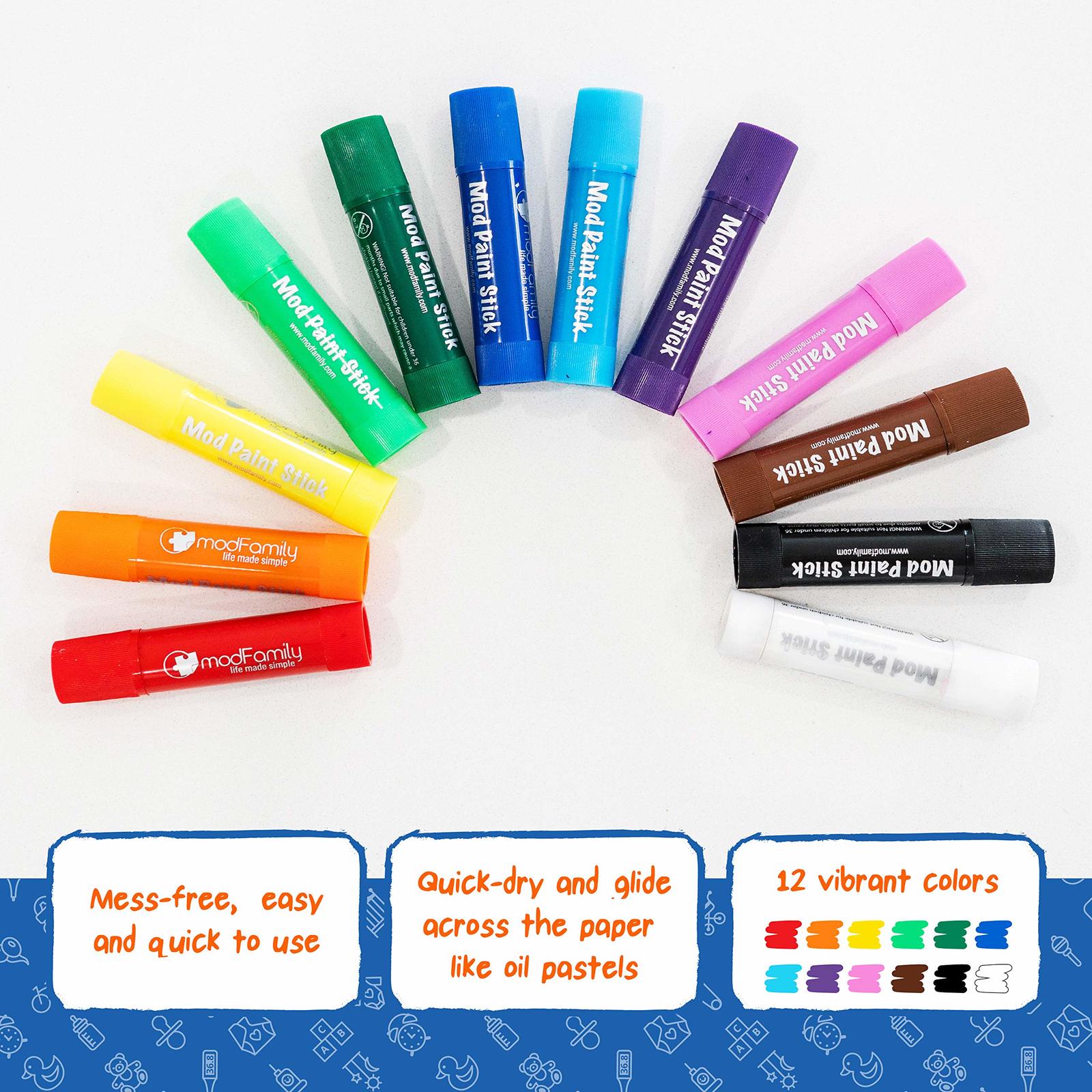 Mod Paint Sticks - Washable Solid Tempera Paint Markers - Non-Toxic