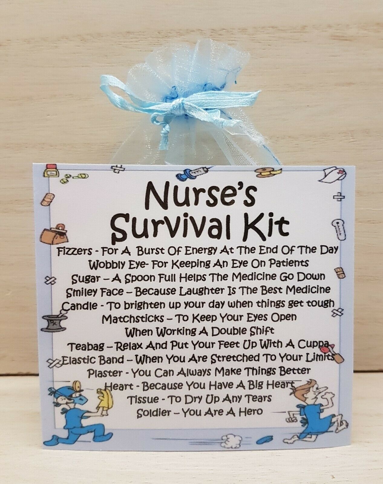 Nurse's Survival Kit - Fun Novelty Gift & Card Alternative / Keepsake ...